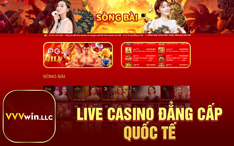 Live casino đẳng cấp quốc tế